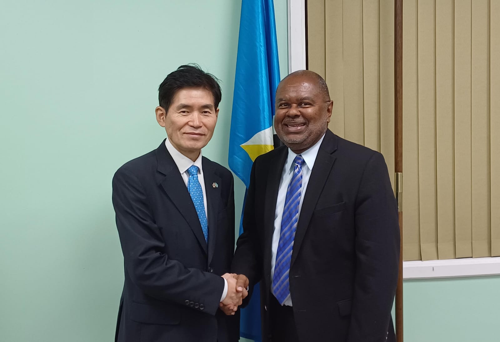 Ambassador Kwon meets with CARICOM Special Envoy for Climate Change, James Fletcher